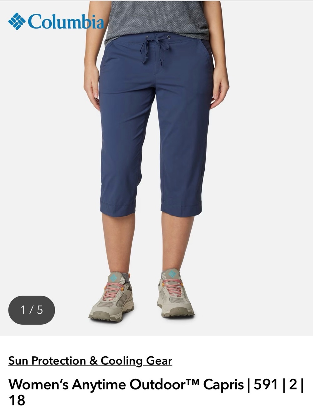 Columbia Women's Anytime Outdoor™ Capris - Blue